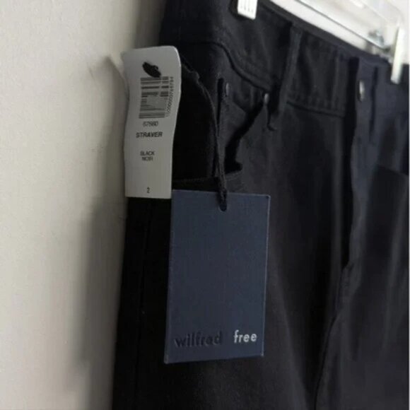 NWT Aritzia Wilfred black denim Straver Mini Skirt - Picture 4 of 5